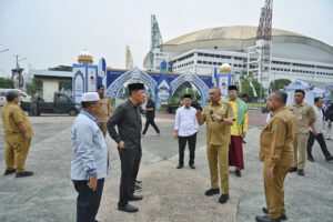 Penjabat (Pj) Sekretaris Daerah Provinsi (Sekdaprov) Sumatera Utara (Sumut), Sulaiman Harahap, meninjau langsung persiapan terakhir pelaksanaan Musabaqah Tilawatil Qur'an (MTQ) Ke-40 tingkat Provinsi Sumut tahun 2026. Peninjauan dilakukan di venue utama, Lapangan Astaka, Jalan Pancing, Kabupaten Deliserdang, Senin (15/6/2026).